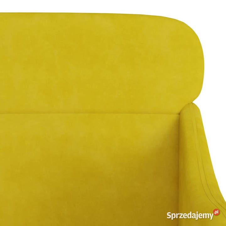 Fotel żółty 63x76x80 obity aksamitem WM351441