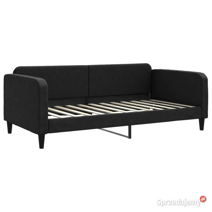 Sofa rozsuwana z szufladami czarna 100x200 Warszawa
