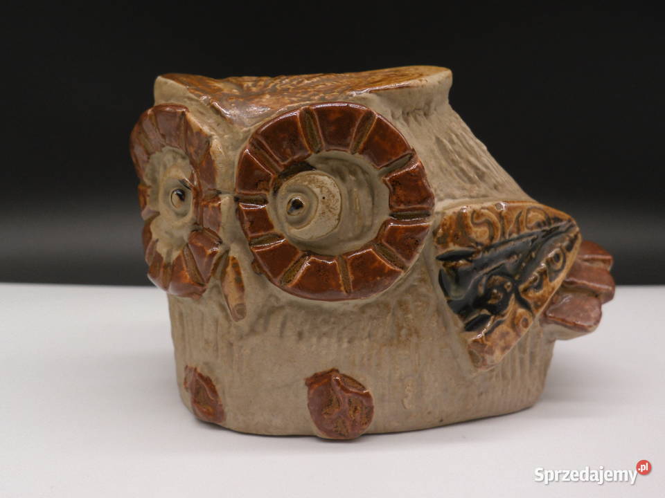 Unikatowa Ceramiczna Skarbonka Sowa Vintage lata Raszków sprzedam