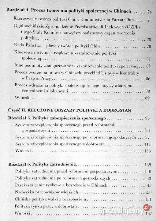 Polityka społeczna w Chinach Rozwój a dobrostan Pozostałe Chełm