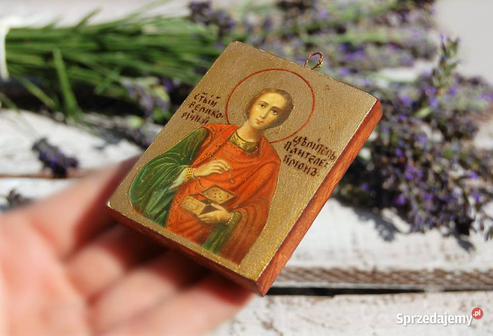 Święty Pantelejmon męczennik stara ikona Lublin sprzedam