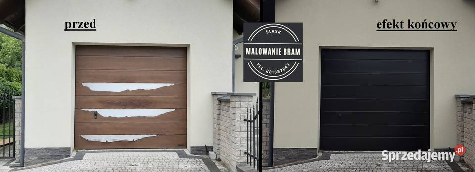 Malowanie BRAMA garażowa RENOWACJA serwis Lublin