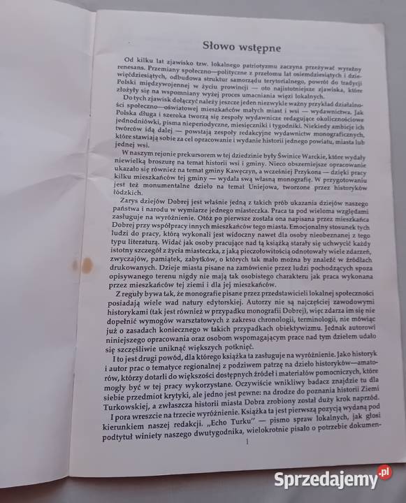 Folder Dobra zarys dziejów Miasta Stanisław Koźminek