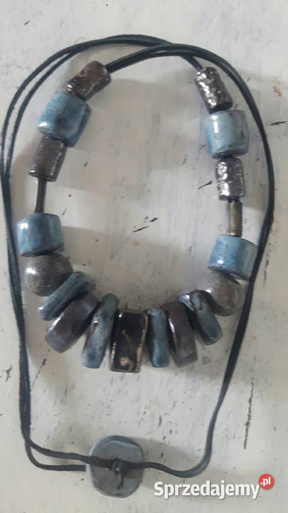Naszyjnik ceramiczny ręcznie wykonany