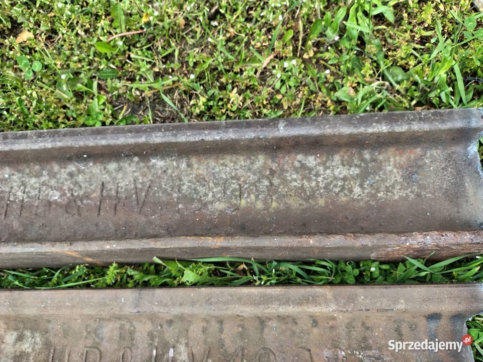 Szyna HB HV 1908 PRL stara kolejowa szyny Krotoszyn