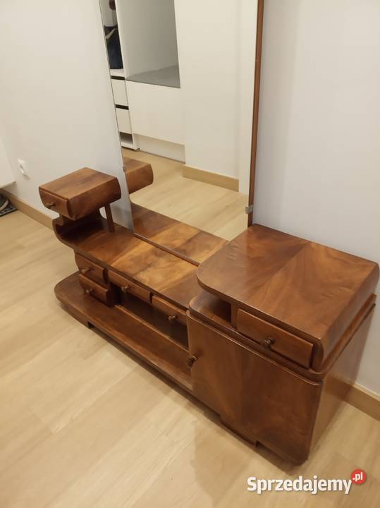 Drewniana toaletka z lustrem w stylu Art Deco Warszawa