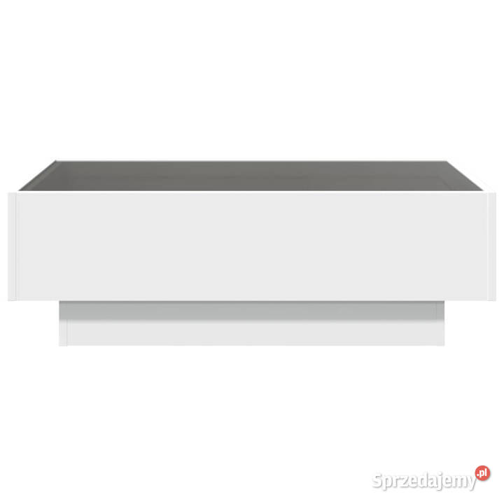 Stolik kawowy z LED biały 90x50x30 materiał Warszawa