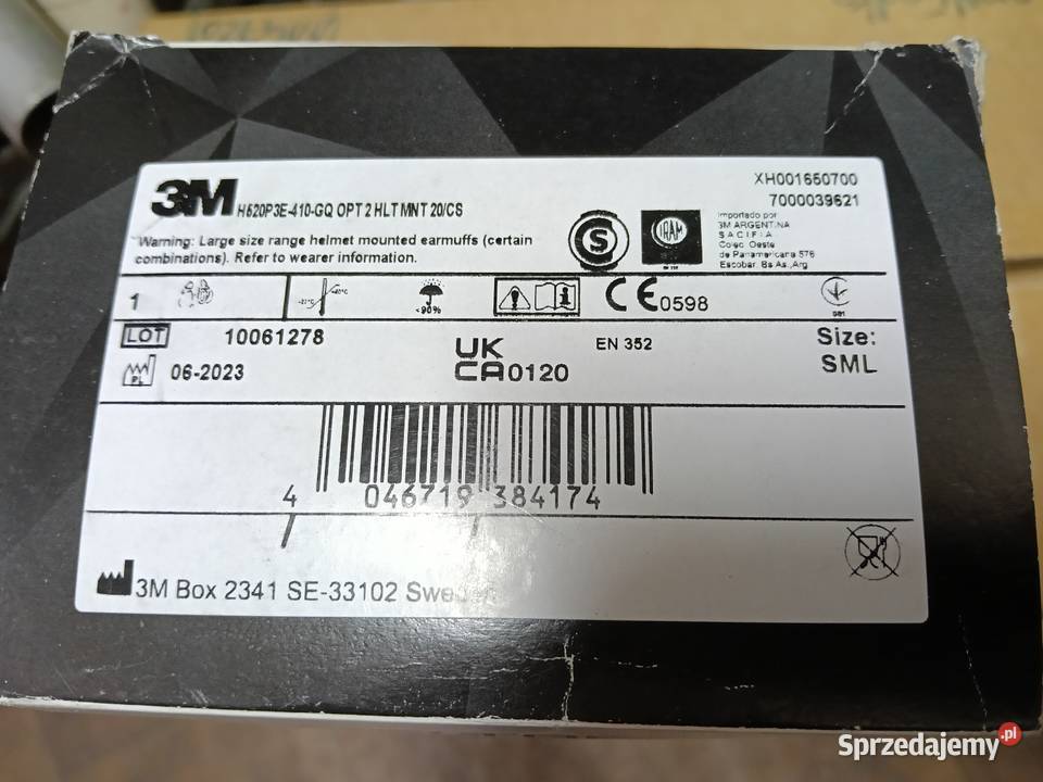 Nauszniki nahełmowe 3M Peltor OPTIME II H520P3 łódzkie Łódź sprzedam
