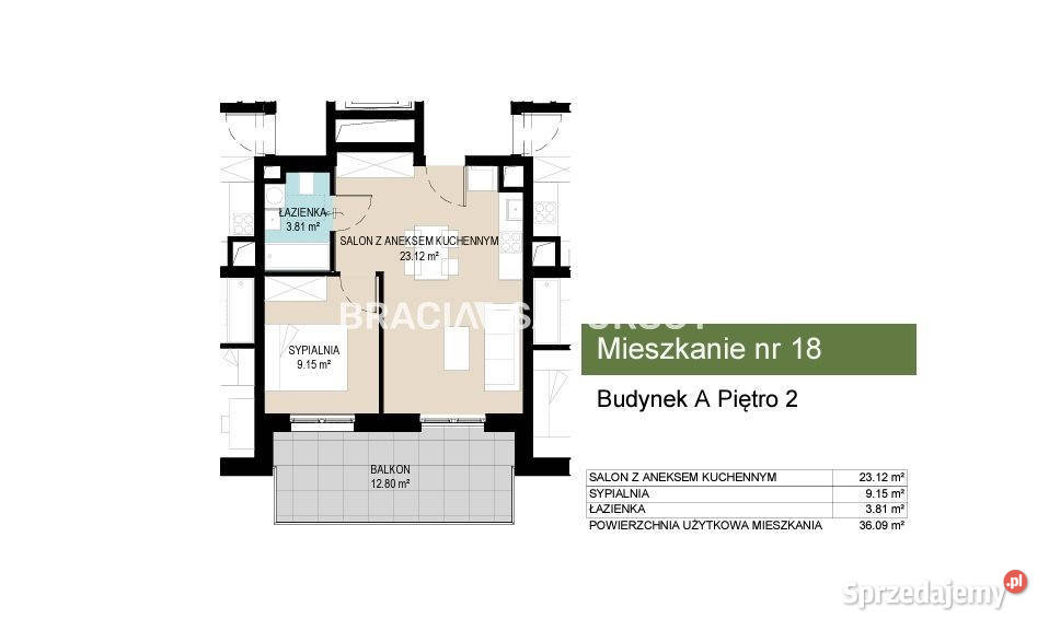 Ogłoszenie mieszkanie 3609m2 2pokojowe Kraków