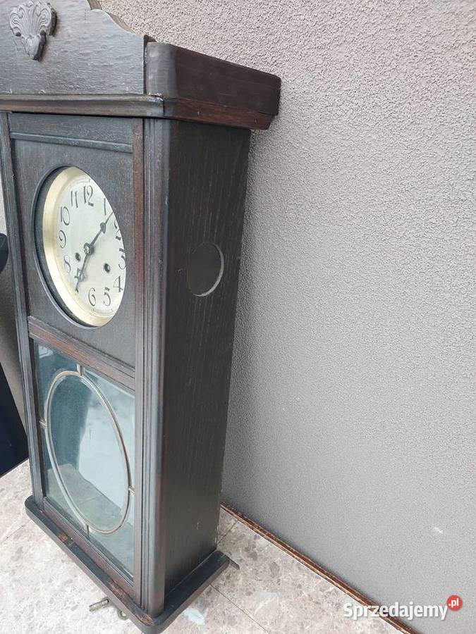 Stary zegar ścienny gabinetowy PHS 1924r ładny Tczew