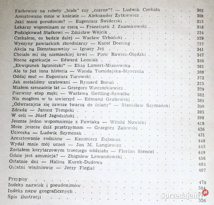 Pawiak był etapem Wspomnienia z lat 19391944 R Chełm sprzedam