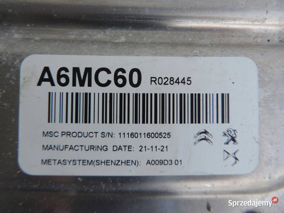 PRZETWORNICA NAPIĘCIA A6MC60 9848353980 OPEL Czujniki i sterowniki świateł