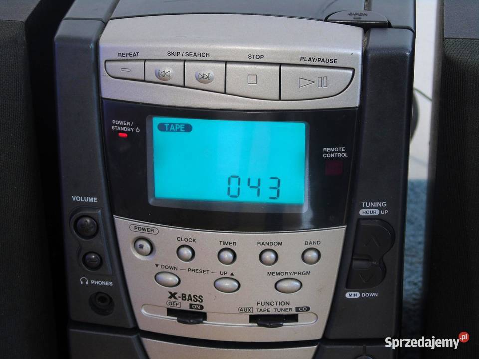 Wieża stereo TCM z kol Radio CD AUX mag DOSTAWA Jasło