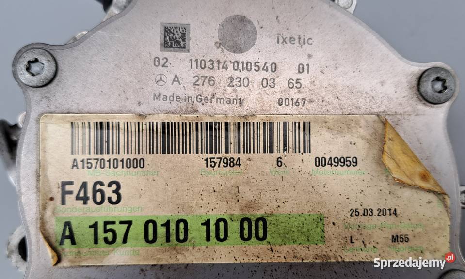 A2762300365 Pompa Vacum Mercedes M157 M278 M276 dolnośląskie Mielęcin