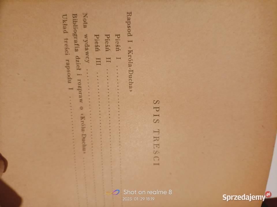 Król Duch ostatnie dzieło Słowackiego książki Warszawa sprzedam