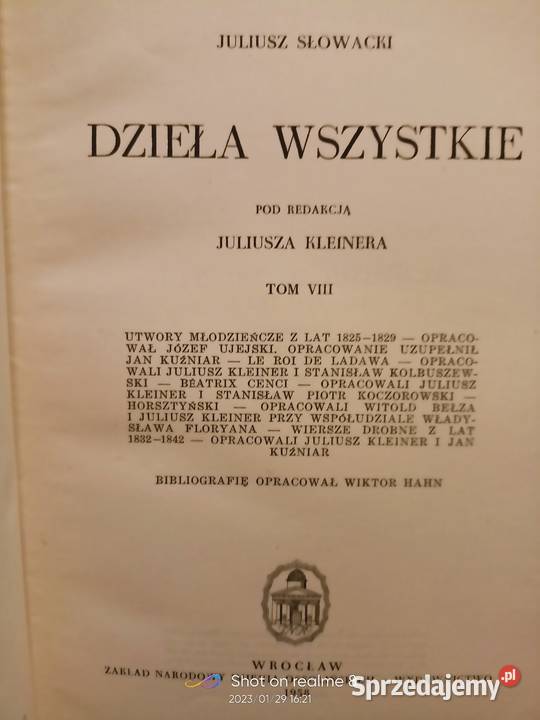 Dzieła wszystkie Słowackiego piękne wydanie Rok wydania 1956 Warszawa