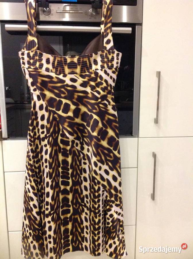 Sukienka Panterka Satynowa Roberto Cavalii 3840 Nowa Sól