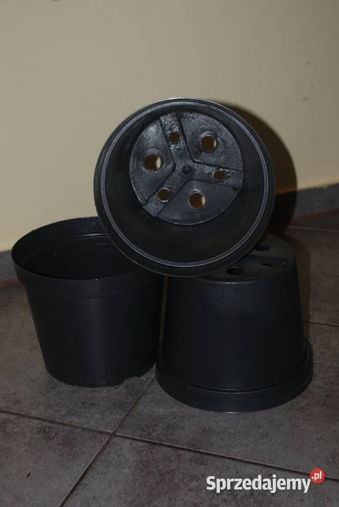 Doniczki produkcyjne 19cm 3L okrągłe czarne 19DZ