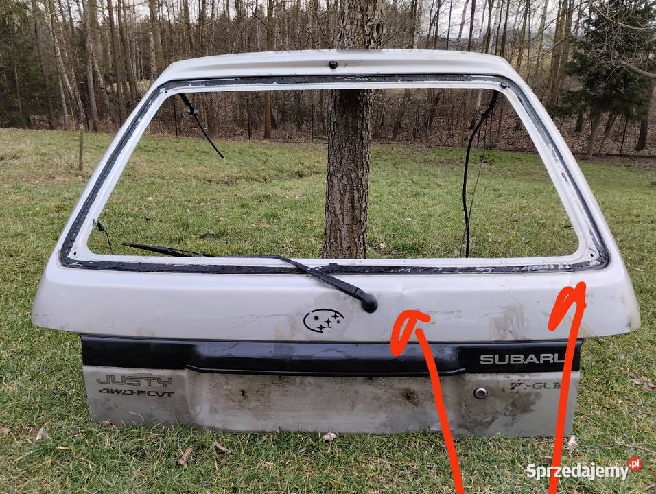Subaru Justy I tylna klapa jedyna w internecie osobowe Moszczenica