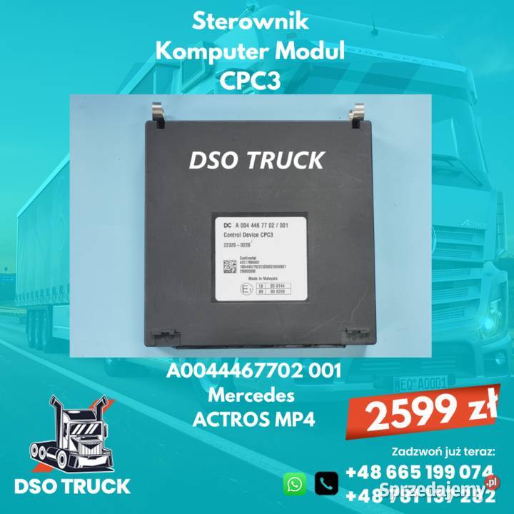Sterownik Komputer Modul CPC3 A0044467702 001 ciężarowe Zawichost
