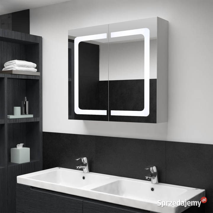Szafka łazienkowa z lustrem i LED 80 x 122 x 68 Warszawa sprzedam