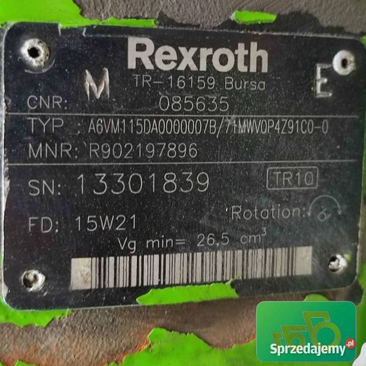 Silnik jazdy Hydromotor A6VM115 Rexroth Pozostałe Wilkowo sprzedam