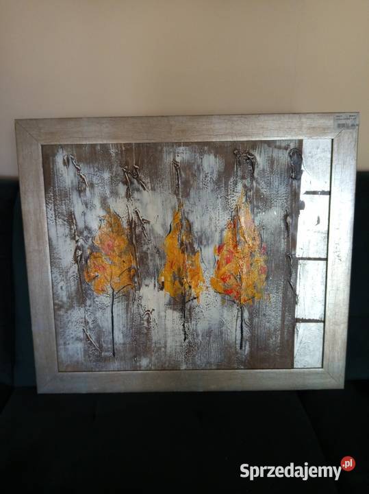 Obraz olejny TRZY DRZEWA Vintage na płycie w Warszawa