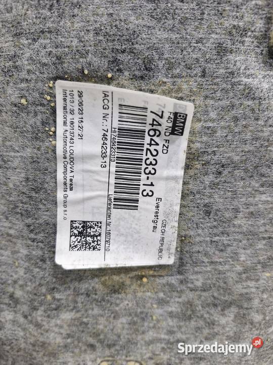 BMW 1 F40 SUFIT PODSUFITKA SZARA EVEREST GRAU