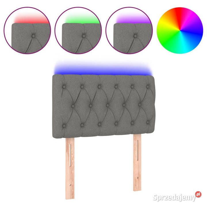 Zagłówek do łóżka z LED jasnoszary 80x7x7888 Warszawa