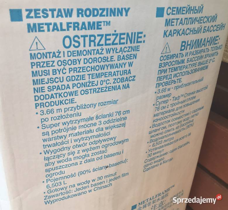 Duży basen INTEX ogrodowo stelażowy 366 x 076 m Konin