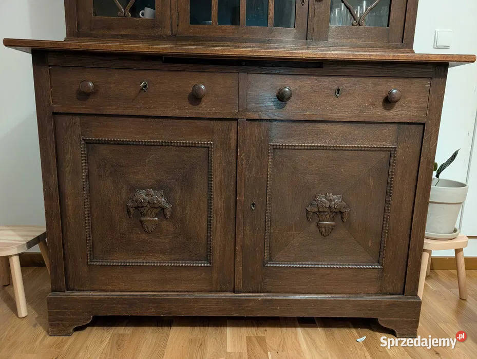 Piękny drewniany kredens witryna drewniana Bielsko-Biała sprzedam