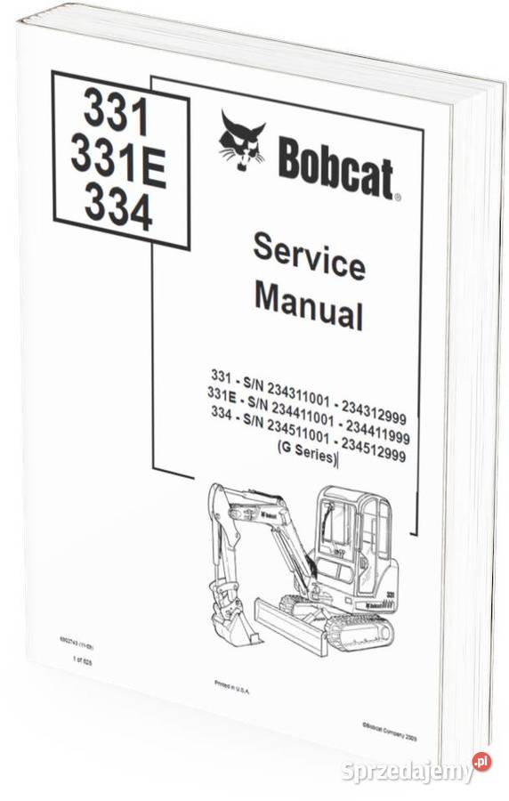 Bobcat 3093 Instrukcja katalog napraw obsługi wielkopolskie Szamotuły