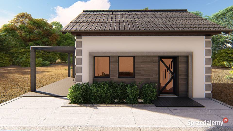 Projekt domu ZG117c na zgłoszenie bez pozwolenia Sosnowiec sprzedam