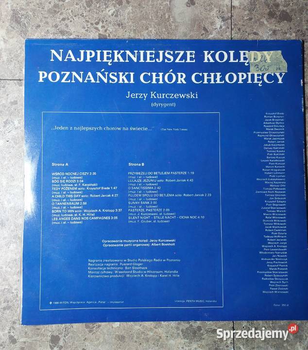 26 Płyta winylowa Poznański Chór Chłopięcy pomorskie Tczew sprzedam