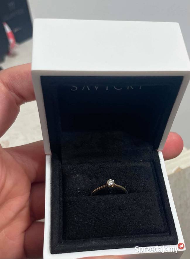 Pierścionek SAVICKI Złoto 585 Diament Certyfikat złoto