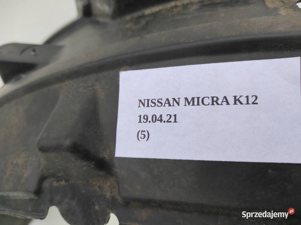 NADKOLE PRAWE PRZEDNIE NISSAN MICRA K12 HB 3D 03 Karoseria Nowy Tomyśl sprzedam