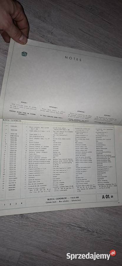 Motor Engine D103 110 D108 108A Katalog części i wielkopolskie