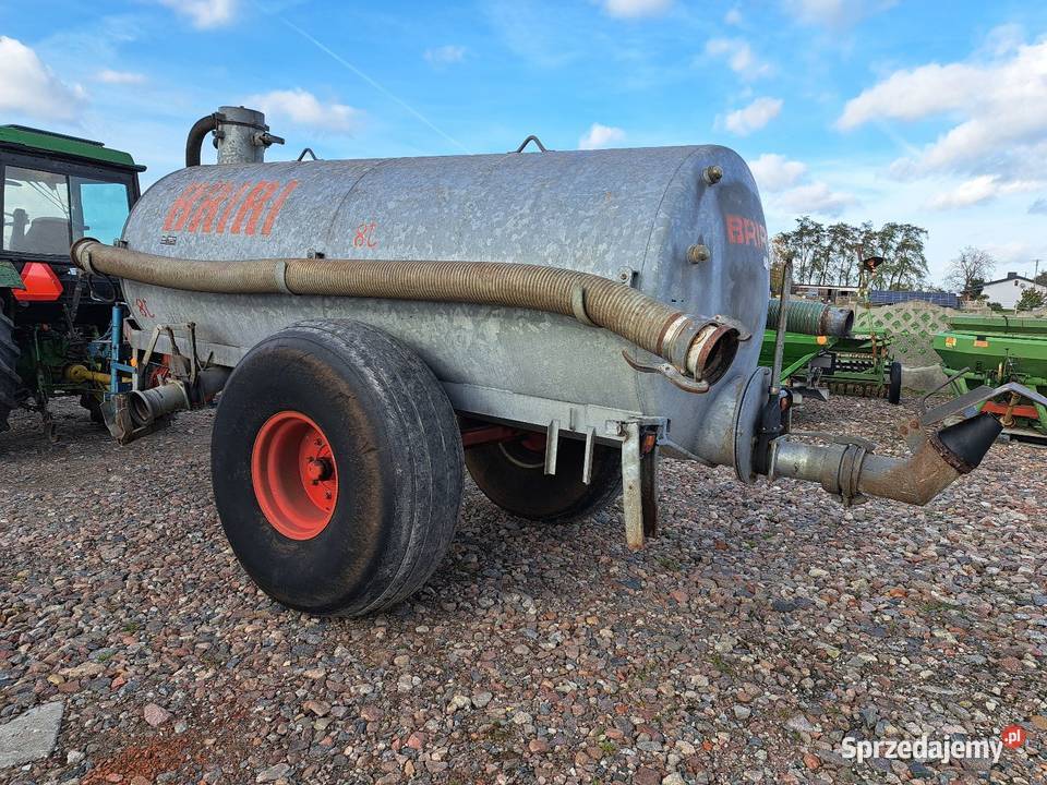 Beczkowóz BRIRI 6000 beczka asenizacyjna nieuszkodzony Kłodawa sprzedam