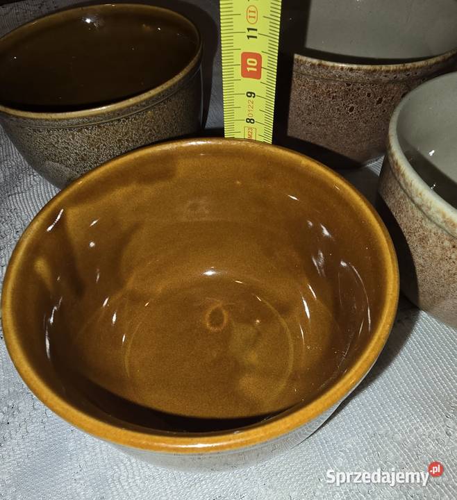 Miseczki Mirostowice 4 sztuki ceramika PRL Sosnowiec