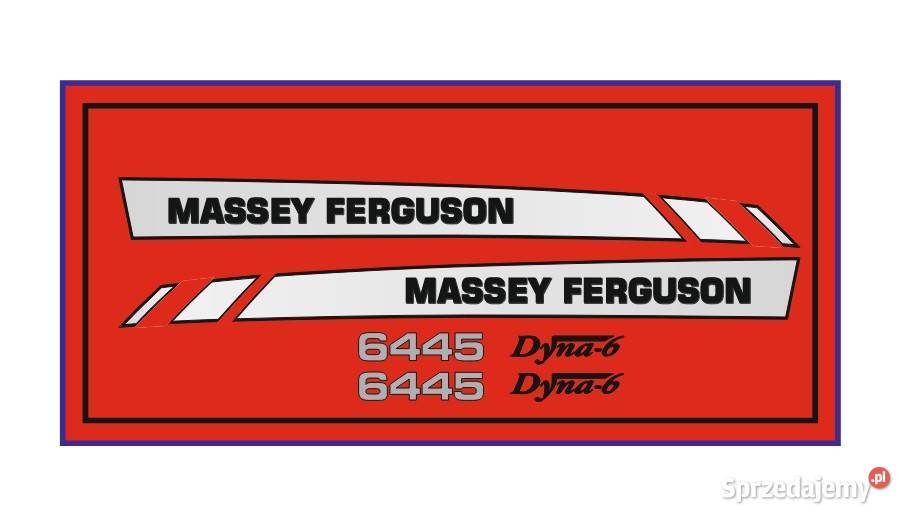 Naklejki Massey Ferguson 6445 Dyna6 Ciągnik Elbląg sprzedam