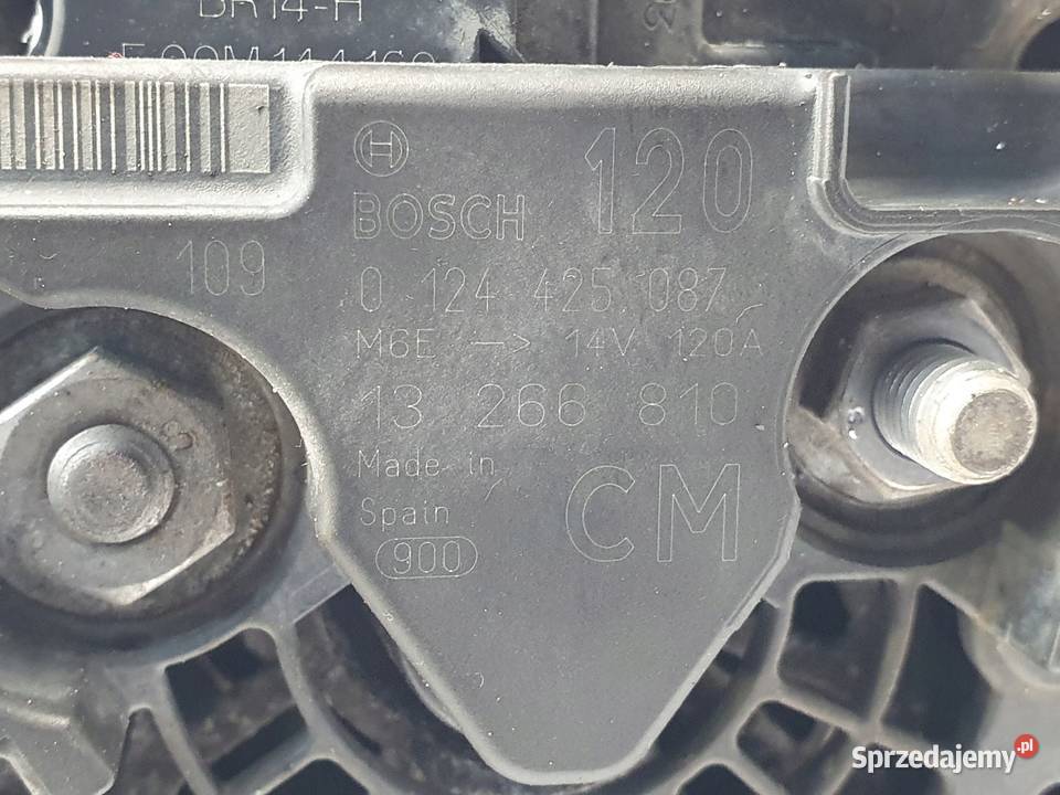 ALTERNATOR Opel Astra J Meriva B Corsa D 14 16V osobowe Układ elektryczny, zapłon Chełm