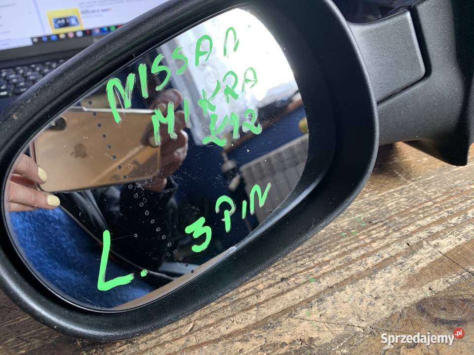 Lusterko lewe NISSAN MICRA K12 3PIN 011031 Margonin
