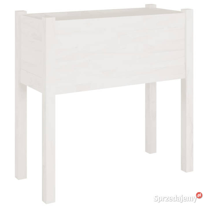 Donice ogrodowe 2 białe 70x31x70 drewno sosnowe mazowieckie Warszawa