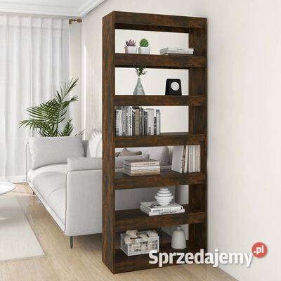 vidaXL Regał na książkiprzegroda przydymiony dąb Warszawa sprzedam