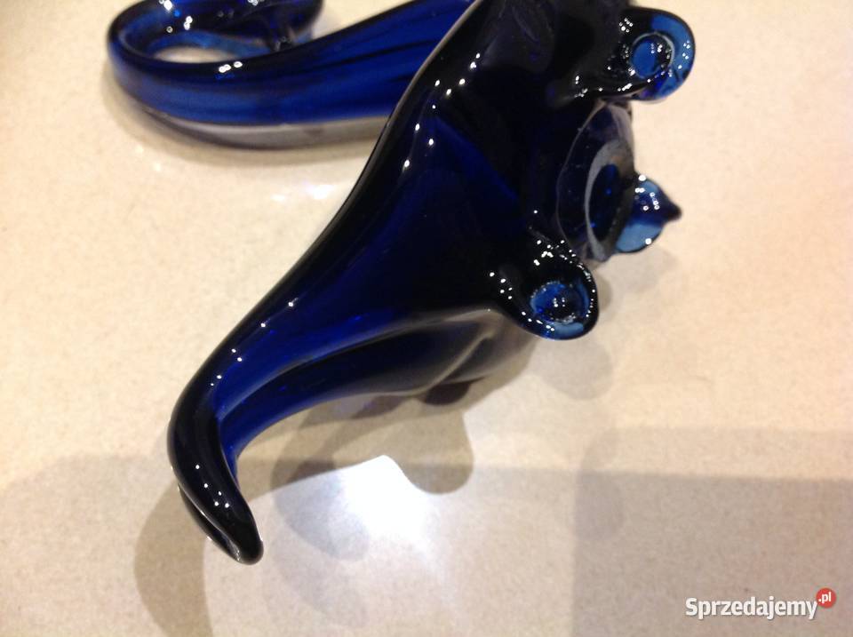 Łabędź Szklany Kobaltowy Vintage sprzedam