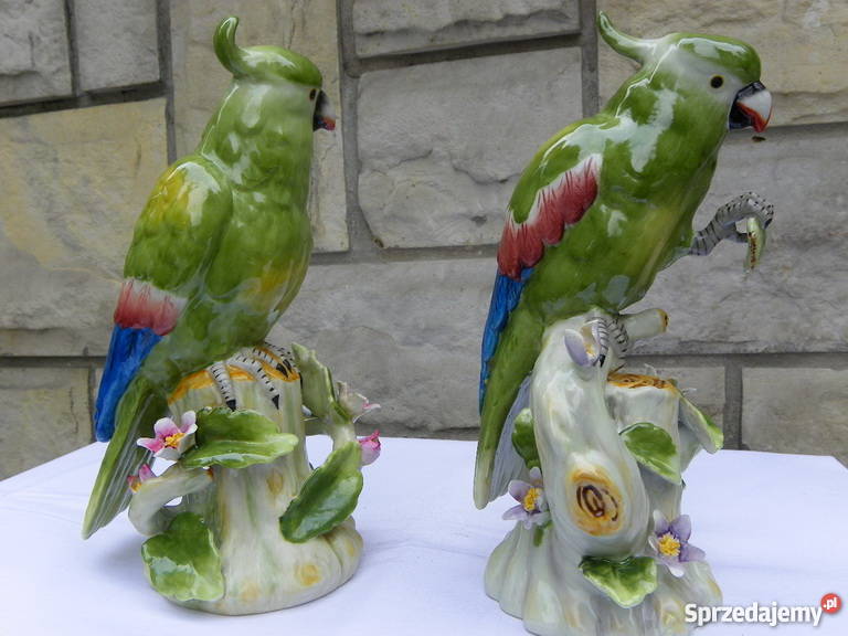 PORCELANOWE PAPUGI NA PNIU PORCELANA Z FRANCJI małopolskie Kraków