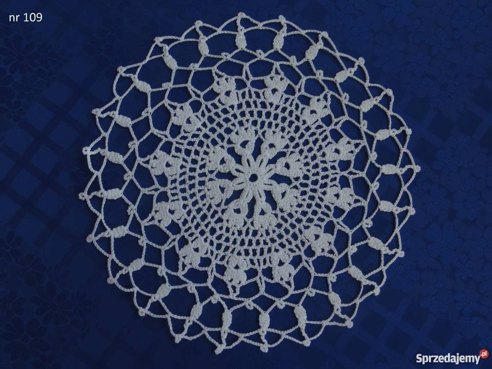 Serwetki różne robione szydełkiem na szydełku biały Lublin