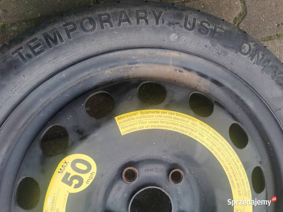 Koło dojazdowe 16 Vw 5x112 Seat Audi Skoda Grodzisk Wielkopolski