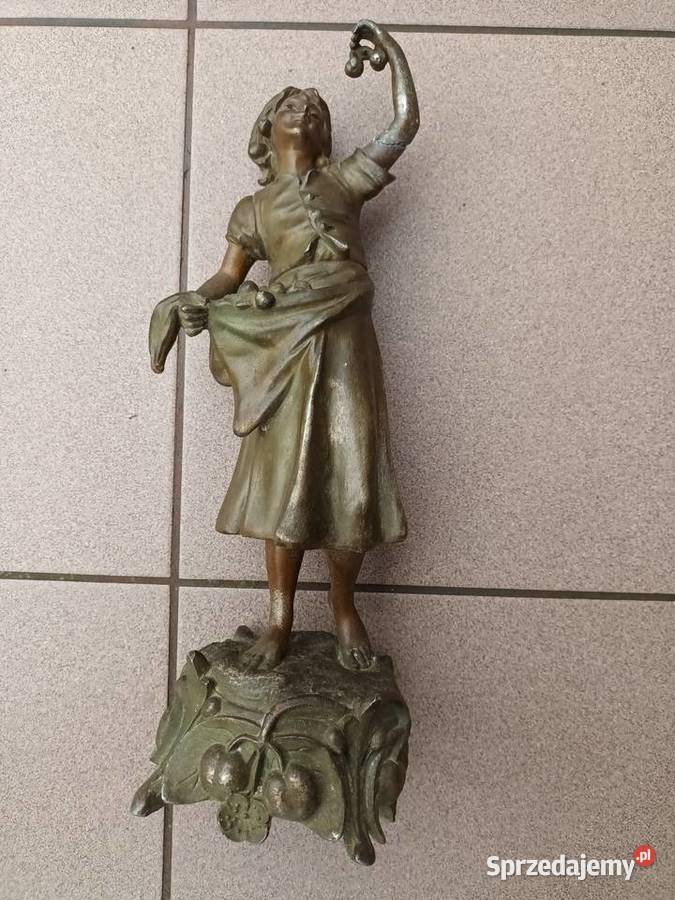 Kobieta ROUSSEAU figurka Cynkal brązowiony łódzkie