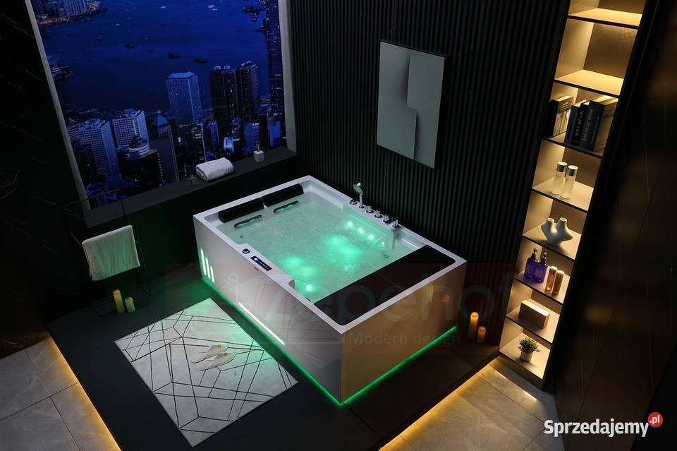 Wanna z hydromasażem EBD628 L prostokątna Grabówka